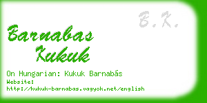 barnabas kukuk business card